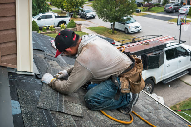 Professional Gutter Repair And Installation technician working in Martinsville, NJ